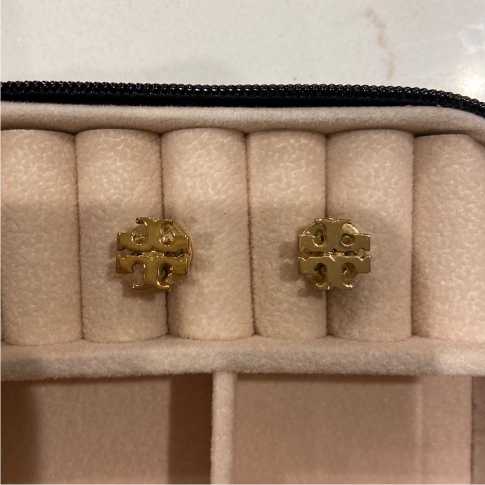 Tory Burch Kira Gold Stud Earrings